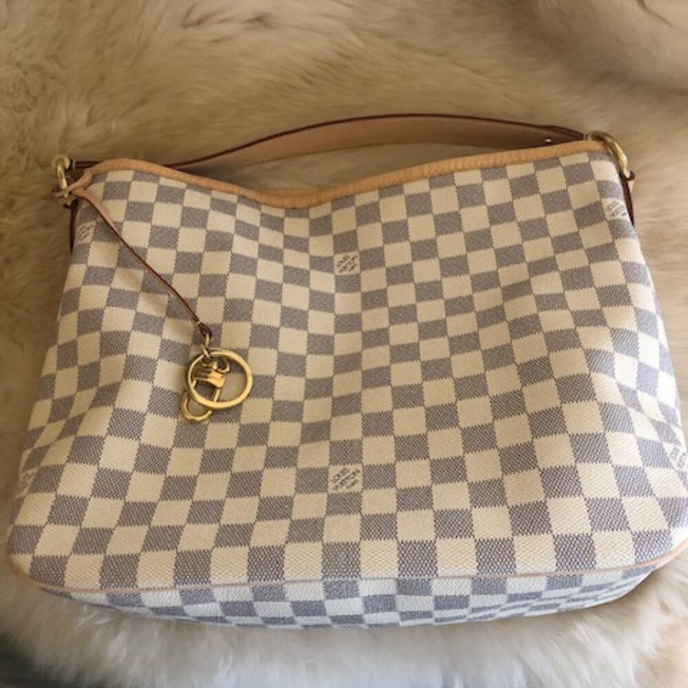 Louis Vuitton Damier Azur Delightful PM Rose Ballerine